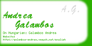 andrea galambos business card